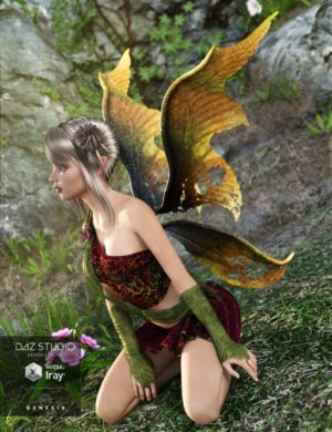 Dark Fairy Wings for Genesis 3 Female