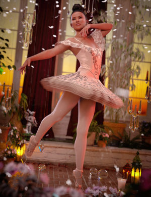 Ballerina in pink wearing the Classical Ballet outfit
